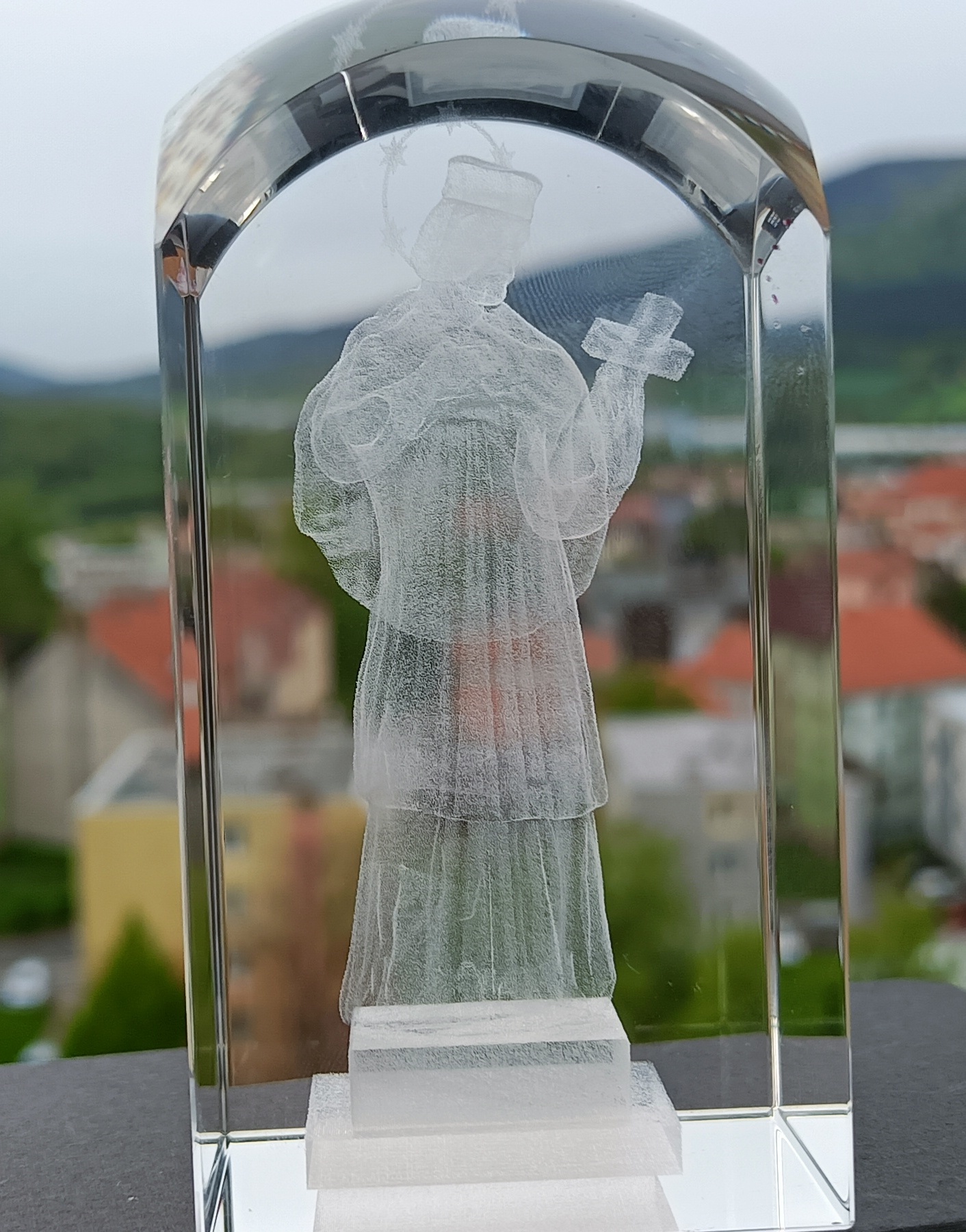 Soška Sv. Jana Nepomuckého, dárek starostovi města Wolfratshausen od Libín-S Prachatice